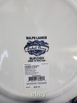 RALPH LAUREN FADED PEONY BURLEIGH DINNER PLATE+TEA CUP & SAUCER+ PASTA BOWL34pc