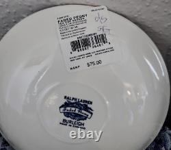 RALPH LAUREN FADED PEONY BURLEIGH DINNER PLATE+TEA CUP & SAUCER+ PASTA BOWL34pc