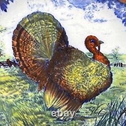 RARE 10.25 WEDGWOOD 1903 TURKEY Creamware BLUE POLYCHROME TRANSFER Dinner Plate
