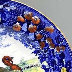 RARE 10.25 WEDGWOOD 1903 TURKEY Creamware BLUE POLYCHROME TRANSFER Dinner Plate