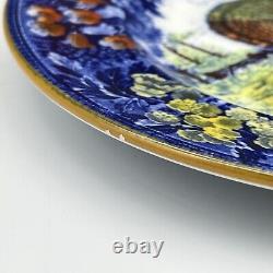RARE 10.25 WEDGWOOD 1903 TURKEY Creamware BLUE POLYCHROME TRANSFER Dinner Plate