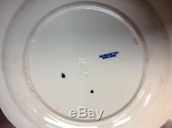 RARE Doulton Willow Aster Blue Two Dinner Plates, Dated before 1891 Blue Willow