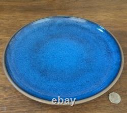 RARE Vtg Heath Ceramics Cobalt Blue Moonstone 10 7/8 Dinner Plate Coupe Line