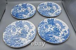 READ Royal Crown Derby Blue Aves Dinner Plates Set of 6- 10 5/8 FREE USA SHIP