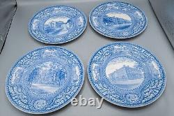 READ- Wedgwood University of Pennsylvania Blue Dinner Plates 10 3/8 Set of 12