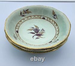 REGENT Calyxware Dinnerware 35 Pc Set Adams China ENGLAND Aqua Purple Flower