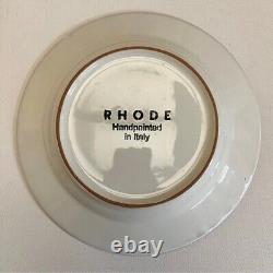 RHODE New Blue and White Heart Dinner Plate Hand Painted in Italy 11 Inches