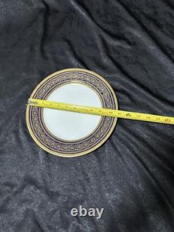 ROSENTHAL-CONTINENTAL Gold Encrusted Cobalt Blue/white Dinner Plate 5369 pattern