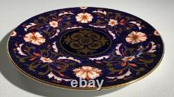 ROYAL CROWN DERBY English Pattern 5028 Cobalt Oriental ROSE Dinner PLATE 1937