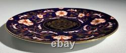 ROYAL CROWN DERBY English Pattern 5028 Cobalt Oriental ROSE Dinner PLATE 1937