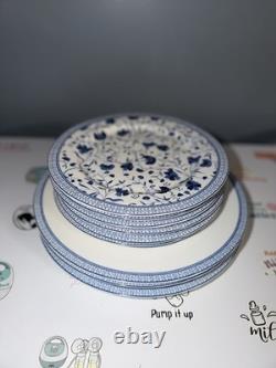 Ralph Lauren MACAO White & Blue Porcelain Plates Set of 9