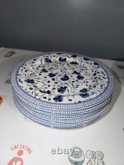 Ralph Lauren MACAO White & Blue Porcelain Plates Set of 9