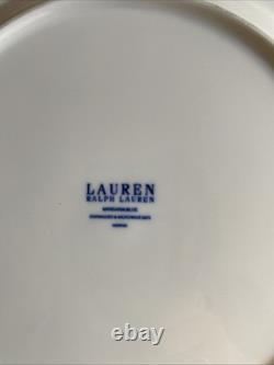 Ralph Lauren Mandarin Blue Dinner Plate 10 5/8 Discontinued Set Of 5