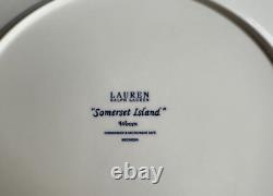 Ralph Lauren Somerset Island 13 5/8 Chop Plate Charger Woven PRISTINE Set of 4