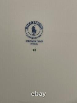 Ralph Lauren Spectator Cadet Dinner Plate Set of 4 Portugal Wide Blue Band