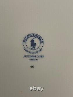 Ralph Lauren Spectator Cadet Dinner Plate Set of 4 Portugal Wide Blue Band