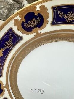 Rare 15 Peaces Lenox Tiffany & Co Royal Blue Gold Dinner Plates