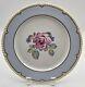 Rare Paragon England Double Warrant Blue/Pink/Gold Cabbage Rose 9 Dinner Plate