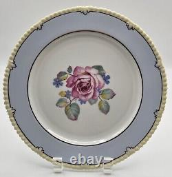 Rare Paragon England Double Warrant Blue/Pink/Gold Cabbage Rose 9 Dinner Plate