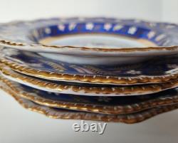 Rare Pattern Georgian Period 5 Soup Plates Bone China Coalport England 1805-1835