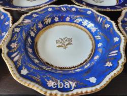 Rare Pattern Georgian Period 5 Soup Plates Bone China Coalport England 1805-1835