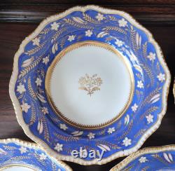 Rare Pattern Georgian Period 5 Soup Plates Bone China Coalport England 1805-1835