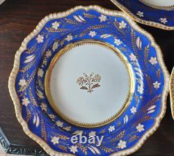 Rare Pattern Georgian Period 5 Soup Plates Bone China Coalport England 1805-1835