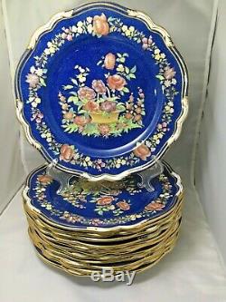 Rare! Scarce! Copeland Spode Dinner plate Powder Blue! Gilded! Mint condition