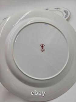 Rare Set of 4 Royal Crown Derby Tiffany Co. Blue Gold Dinner & Bread Plates A537