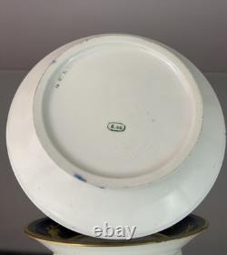 Rare Sevres 1848 Lapis Lazuli blue porcelain plate, signed by Moulder & Gilder