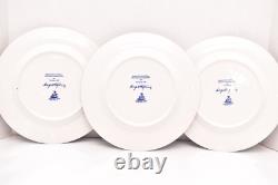 Rare Shenango China OHIO State University Blue Dinner Plates Set of 3