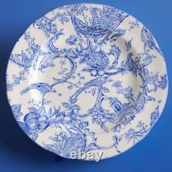 Rare Spode Williamsburg Blue Provincial GardenDinner Plates Mint Condition