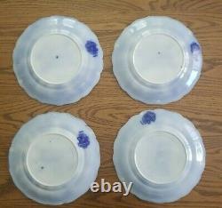 Rare & Stunnning 1900's Ridgways Turkey Flow Blue Platter & Plates