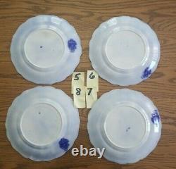 Rare & Stunnning 1900's Ridgways Turkey Flow Blue Platter & Plates