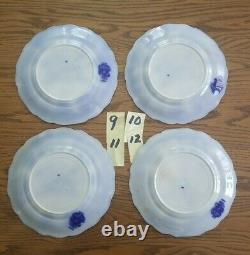 Rare & Stunnning 1900's Ridgways Turkey Flow Blue Platter & Plates