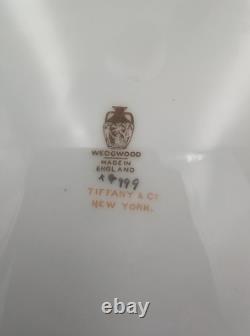 Rare Tiffany and Co Wedgwood Collaboration Swinburne Blue Dinner Plate Set of 4