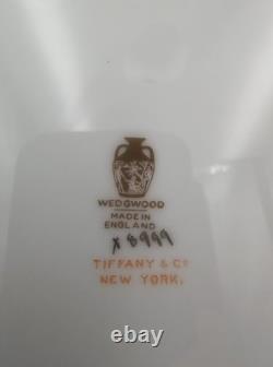 Rare Tiffany and Co Wedgwood Collaboration Swinburne Blue Dinner Plate Set of 4