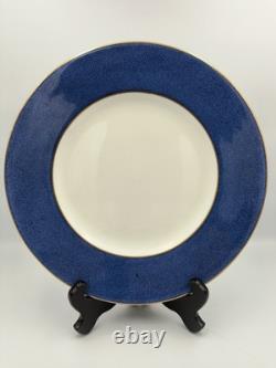 Rare Tiffany and Co Wedgwood Collaboration Swinburne Blue Dinner Plate Set of 4