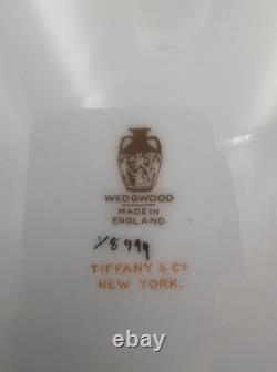 Rare Tiffany and Co Wedgwood Collaboration Swinburne Blue Dinner Plate Set of 4