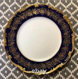 Rare Vintage Coalport Hazelton Cobalt Blue & Gold Dinner Plate