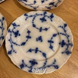 Rare Vintage Flow Blue Plates J&G Meakin Hague 8 Serving Dishes (Set of 4)