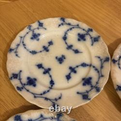 Rare Vintage Flow Blue Plates J&G Meakin Hague 8 Serving Dishes (Set of 4)