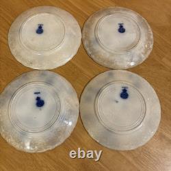 Rare Vintage Flow Blue Plates J&G Meakin Hague 8 Serving Dishes (Set of 4)