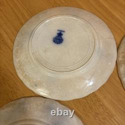 Rare Vintage Flow Blue Plates J&G Meakin Hague 8 Serving Dishes (Set of 4)