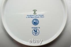 Raynaud Ceralene Limoges Diplomat Blue Large Dinner Plates 10 3/4 Set of 3