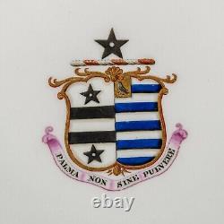 Reverend Charles Doughty Theberton Hall Armorial Dinner Plates Set of 7 Antique