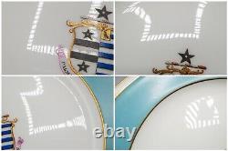 Reverend Charles Doughty Theberton Hall Armorial Dinner Plates Set of 7 Antique