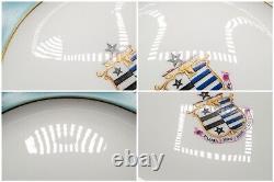Reverend Charles Doughty Theberton Hall Armorial Dinner Plates Set of 7 Antique