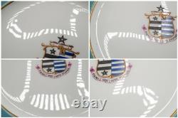 Reverend Charles Doughty Theberton Hall Armorial Dinner Plates Set of 7 Antique