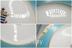 Reverend Charles Doughty Theberton Hall Armorial Dinner Plates Set of 7 Antique